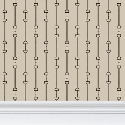 Wallpaper – Ellery Equestrian Stripe Weathered Taupe