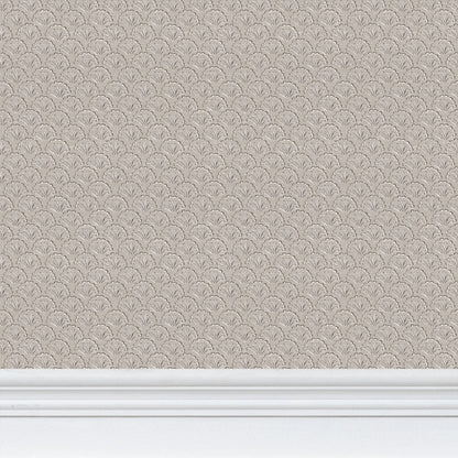 Wallpaper – Louisa Block Print Palmette Stone