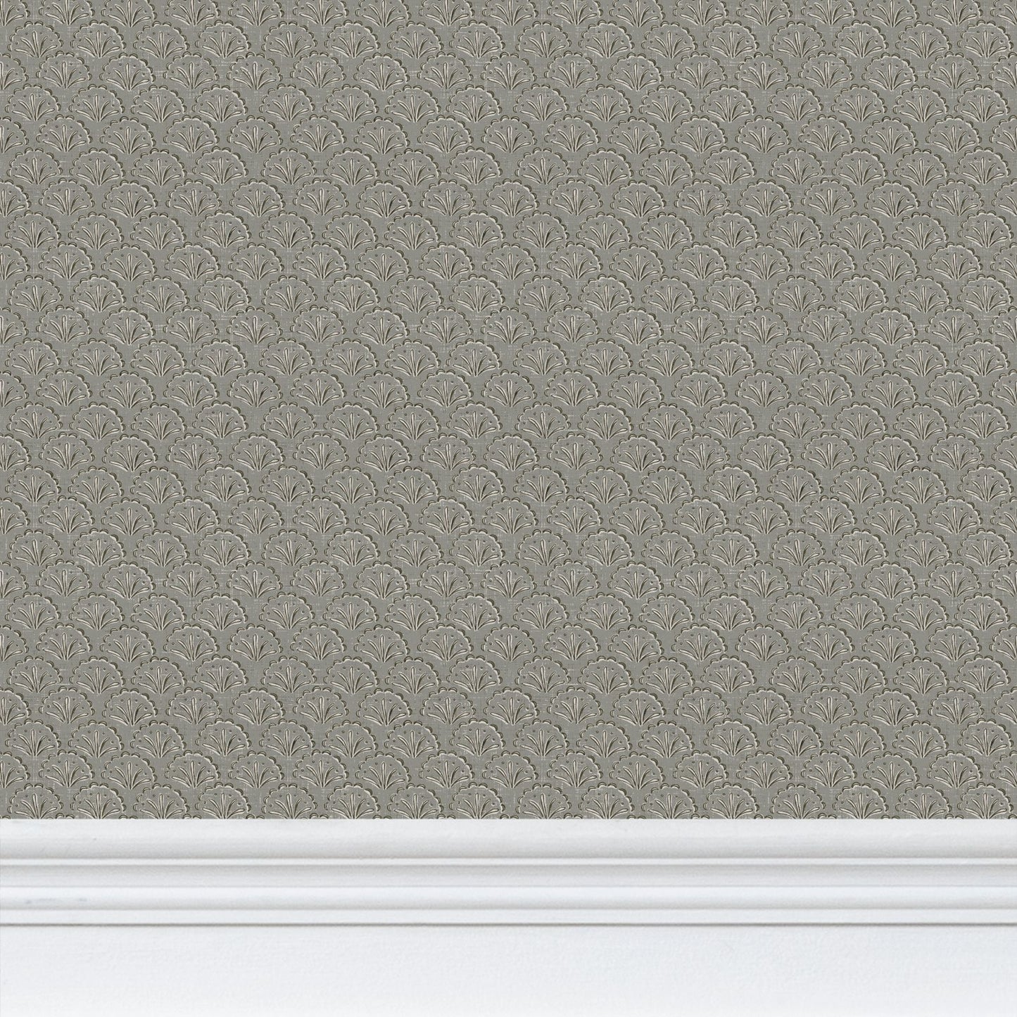 Wallpaper – Louisa Block Print Palmette Loden