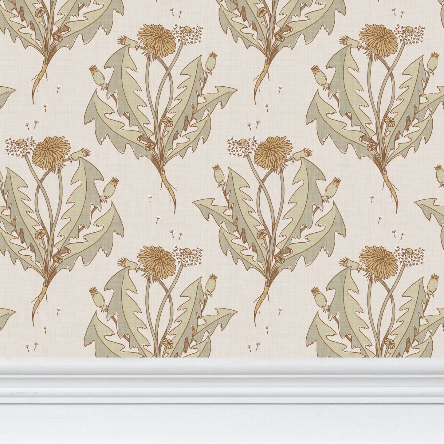 Wallpaper – Daphne Dandelion Antique Linen