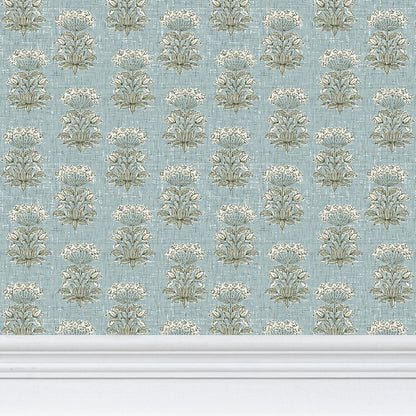 Wallpaper – Blythe In Provençal Blue and Sage Green
