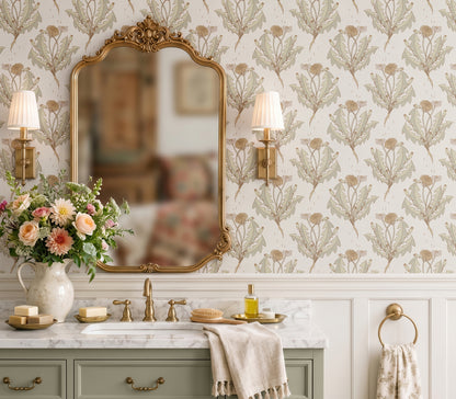 Wallpaper – Daphne Dandelion Antique Linen