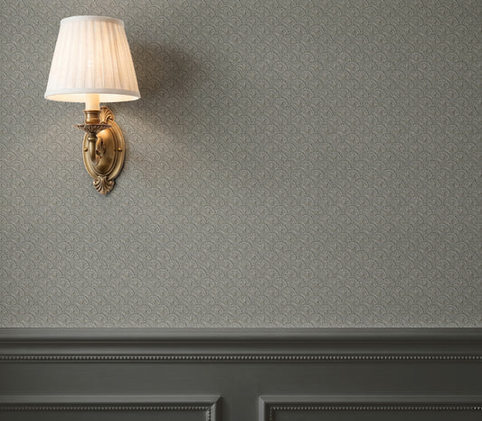 Wallpaper – Louisa Block Print Palmette Loden