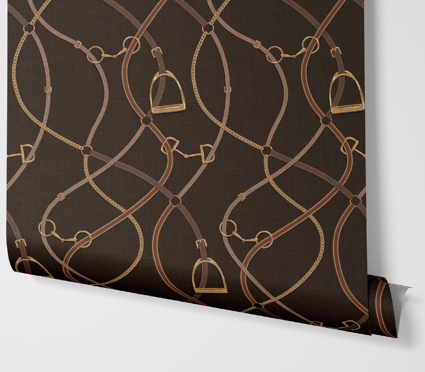 Wallpaper – Foxcroft Equestrian Espresso Brown