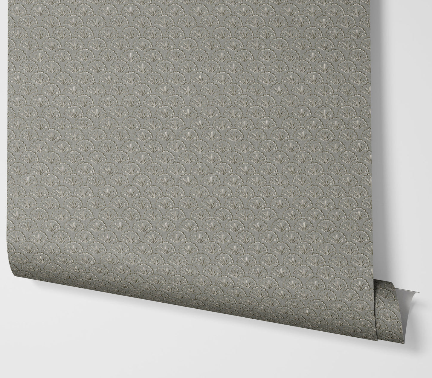 Wallpaper – Louisa Block Print Palmette Loden